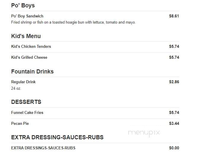 Wings Over Kaufman - Kaufman, TX menu_pic