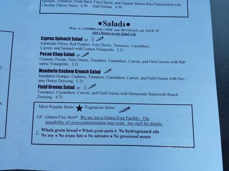 Out & Out Custard & Sandwiches - Cedarburg, WI menu_pic