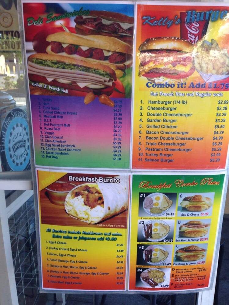Kelly's Donuts - San Clemente, CA menu_pic