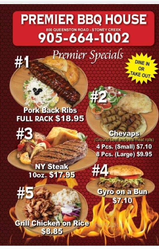Premier BBQ House - Hamilton, ON menu_pic