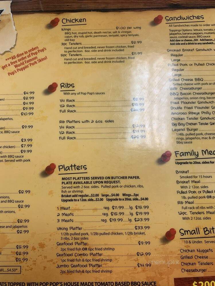 Pop Pop's Pit BBQ - Myrtle Beach, SC menu_pic
