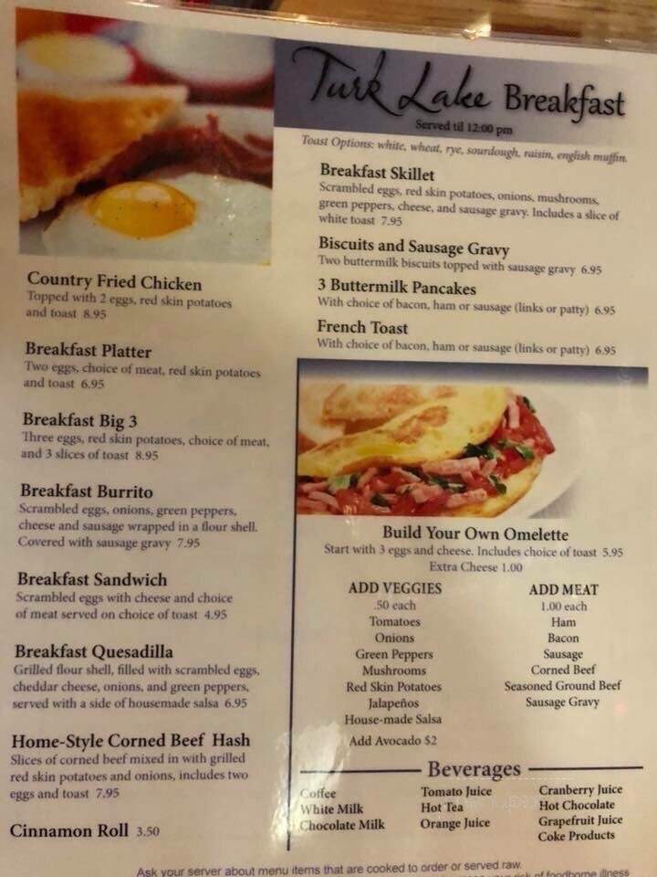 Turk Lake Restaurant & Bar - Greenville, MI menu_pic