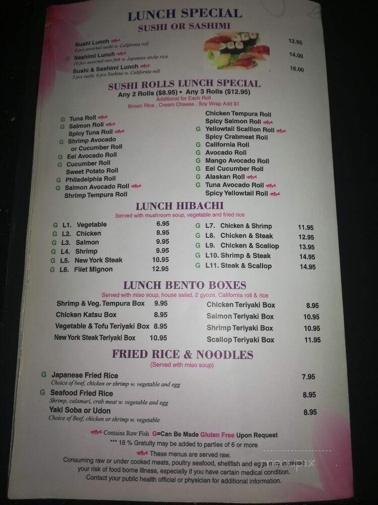 Sapporo - Rock Springs, WY menu_pic