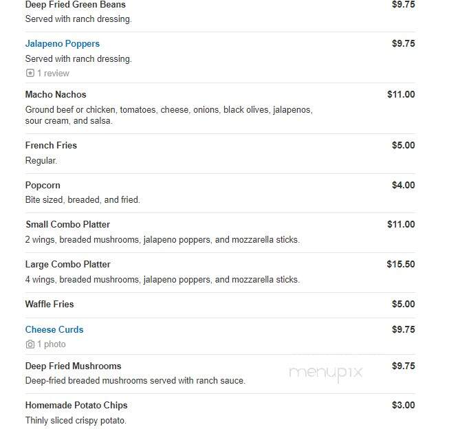 On The Edge - Greenfield, WI menu_pic