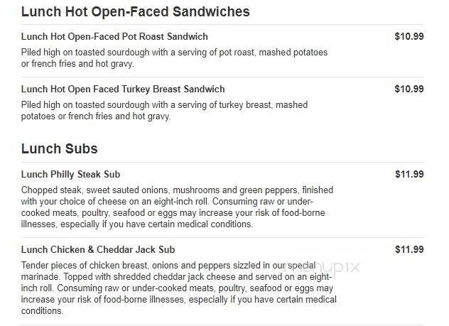 Valley Dairy Restaurant - Mount Pleasant, PA menu_pic