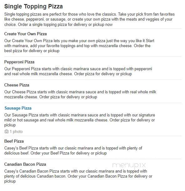 Casey's General Store - Nevada, MO menu_pic
