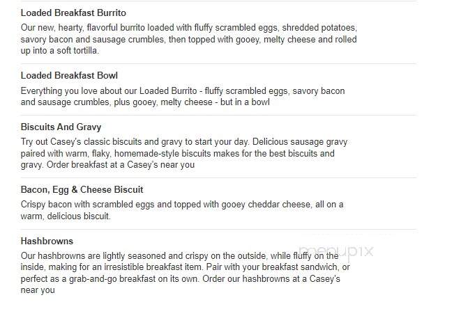Casey's General Store - Nevada, MO menu_pic