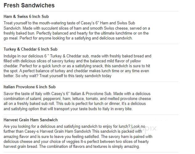 Casey's General Store - Nevada, MO menu_pic