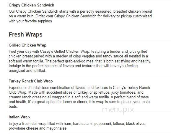 Casey's General Store - Nevada, MO menu_pic