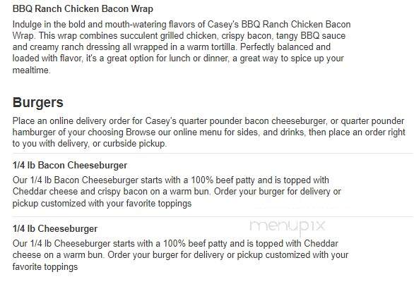 Casey's General Store - Nevada, MO menu_pic