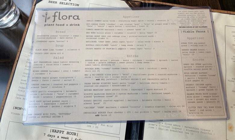 Flora - West Hartford, CT menu_pic