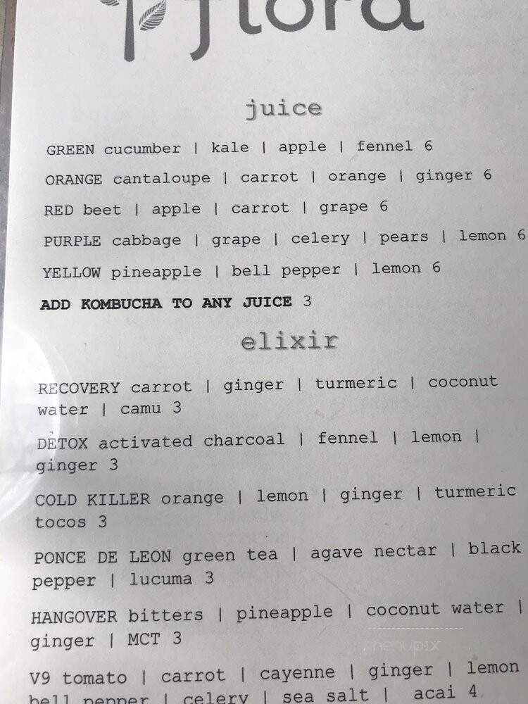 Flora - West Hartford, CT menu_pic