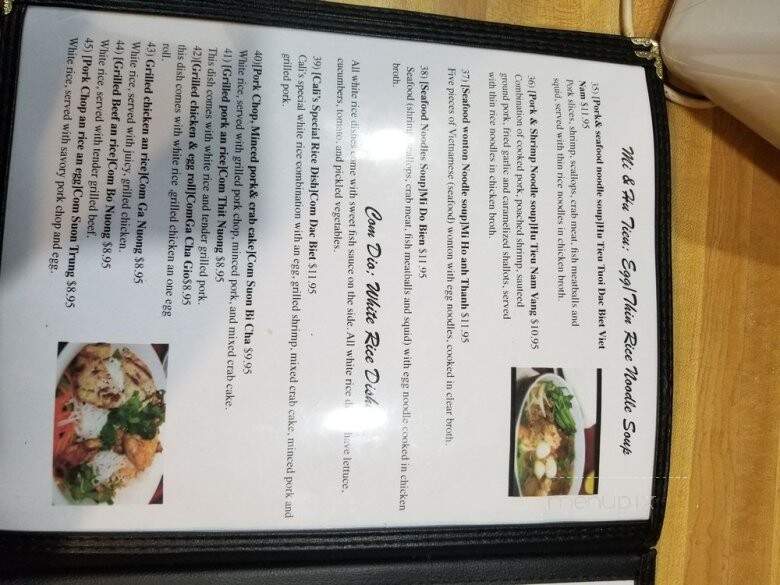 Pho Cali - Elma, NY menu_pic