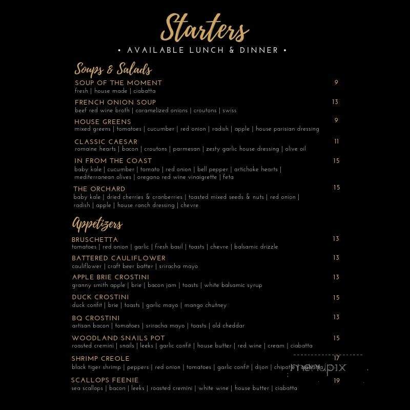 Nineteen Restaurant & Bar - Belleville, ON menu_pic