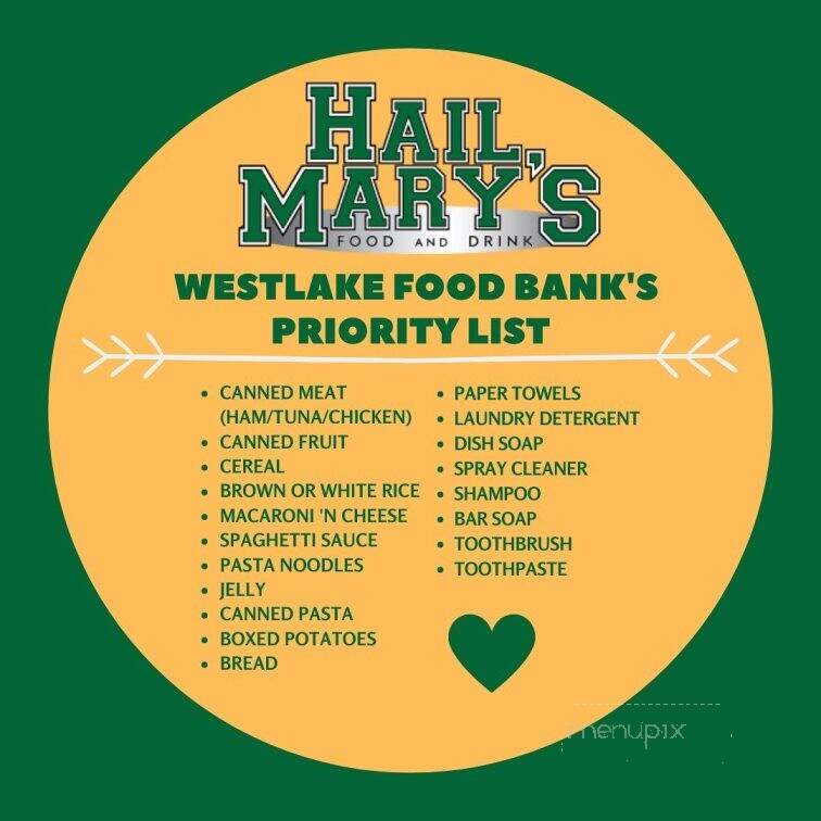 Hail Mary's - Westlake, OH