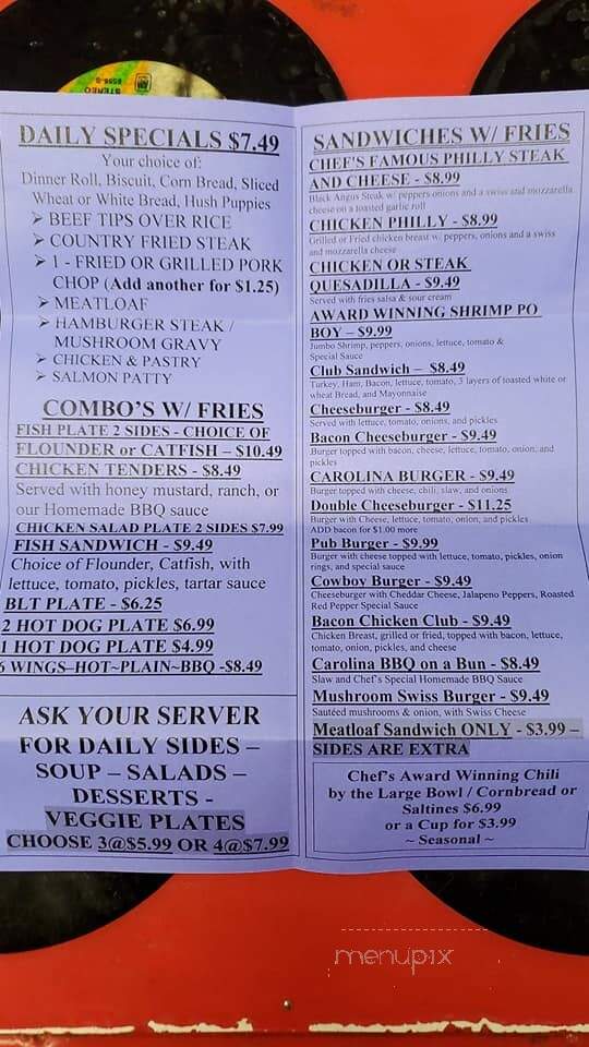 The Diner - Hope Mills, NC menu_pic
