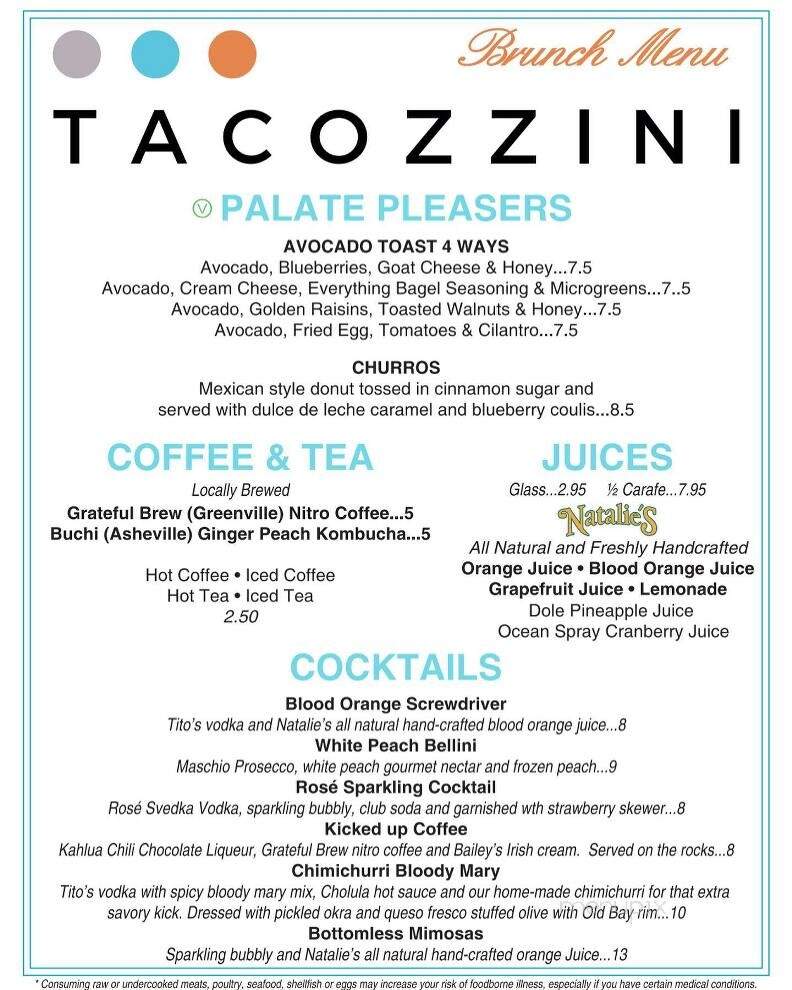 Tacozzini - Greenville, SC menu_pic