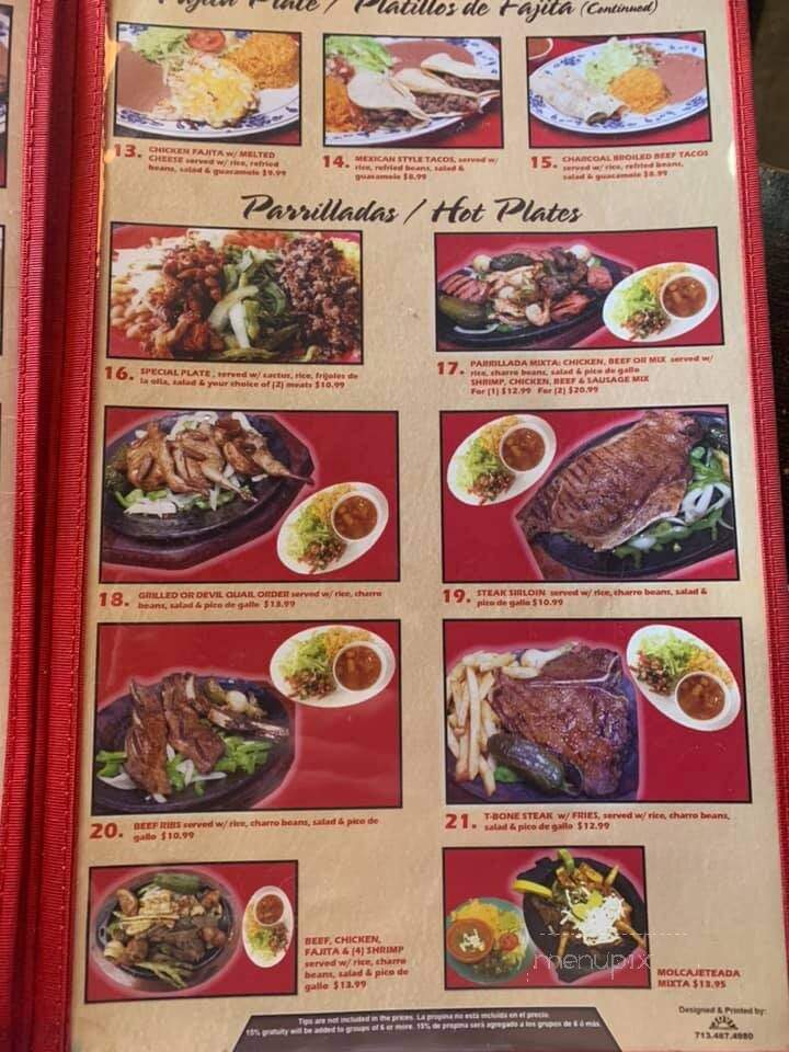 El Tejas Mexican Restaurant Bar &Grill - Haltom City, TX menu_pic