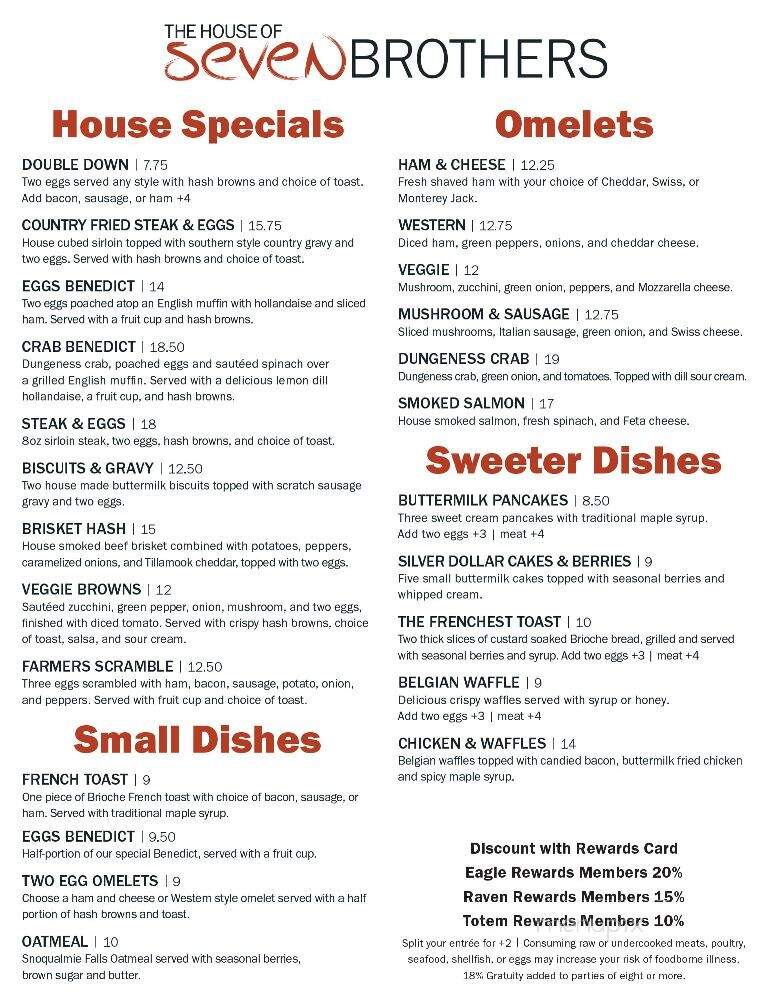 The House of Seven Brothers - Sequim, WA menu_pic