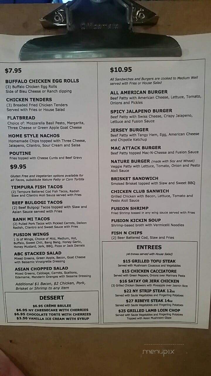 Fusion On Main - Allegany, NY menu_pic