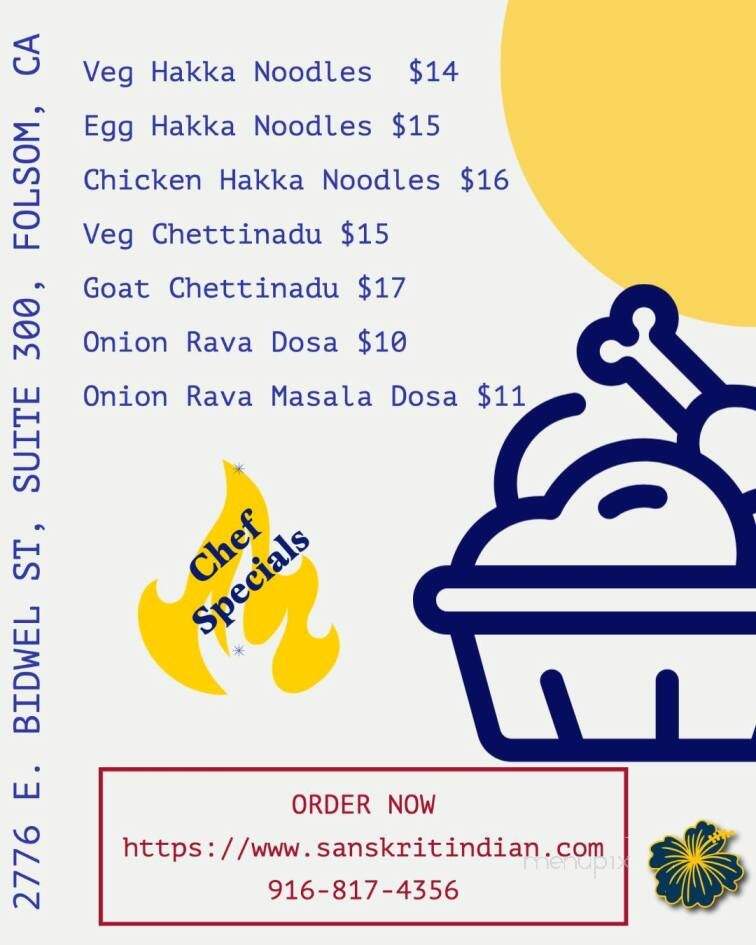 Sanskrit - Folsom, CA menu_pic