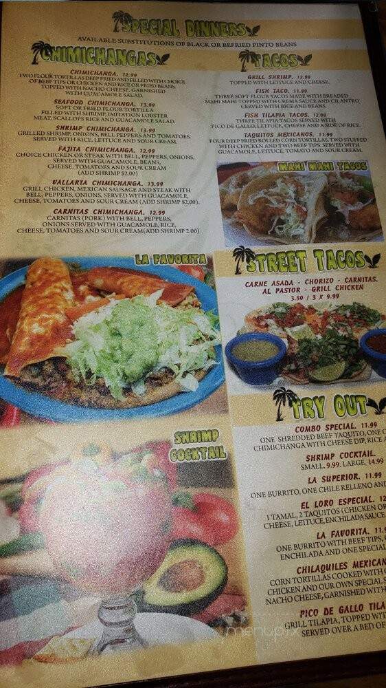 El Loro Mexican restaurant - Clear Lake, IA menu_pic
