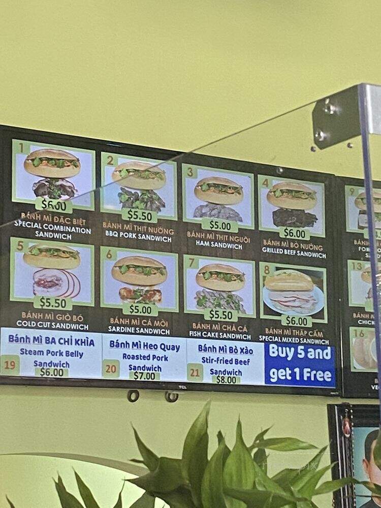Khang Vietnamese Sandwich Cafe - Houston, TX menu_pic
