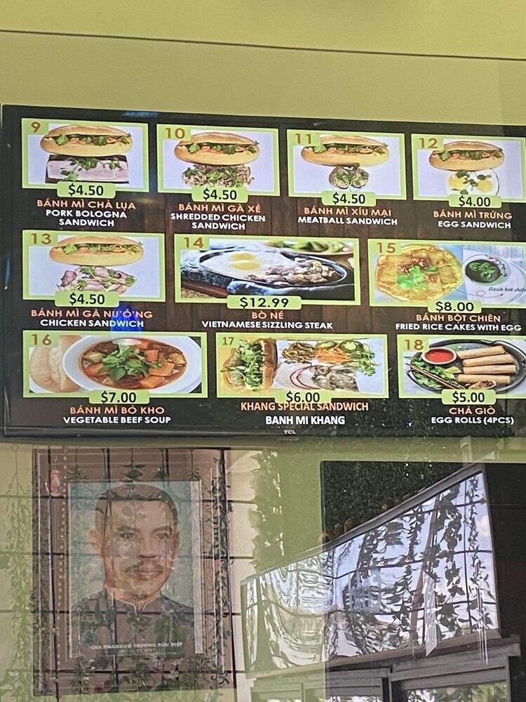 Khang Vietnamese Sandwich Cafe - Houston, TX menu_pic