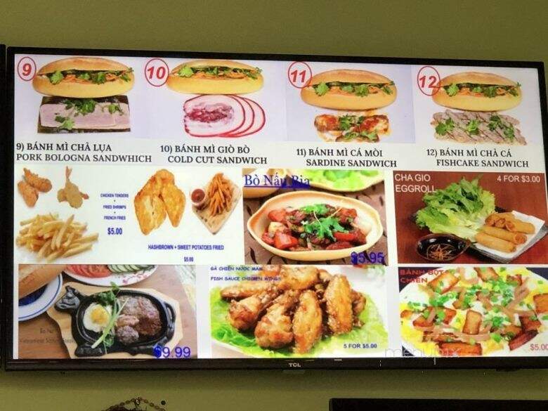 Khang Vietnamese Sandwich Cafe - Houston, TX menu_pic
