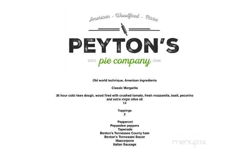 Peyton's Pie Company - Flowery Branch, GA menu_pic