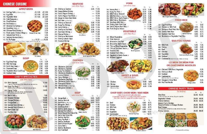 Win Sushi & Chinese Restaurant - Monee, IL menu_pic