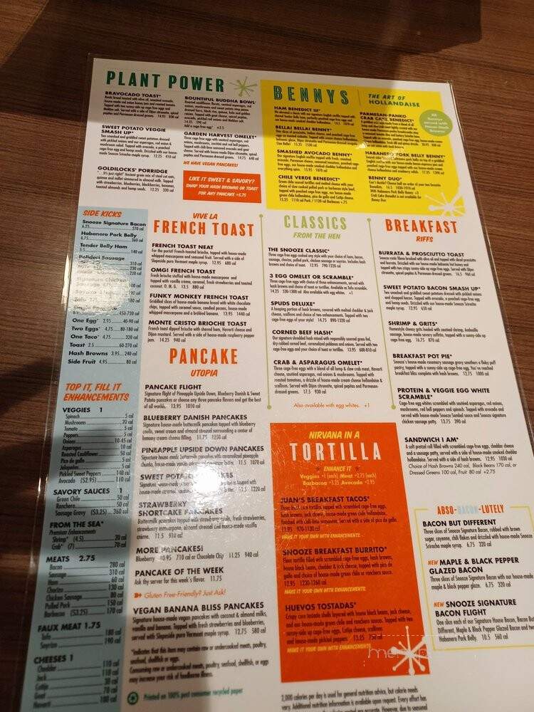 Snooze, an A.M. Eatery - Laguna Niguel, CA menu_pic