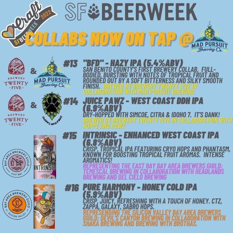 Mad Pursuit Brewing Company - Hollister, CA menu_pic