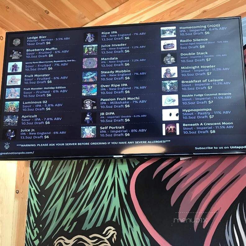 Mad Pursuit Brewing Company - Hollister, CA menu_pic