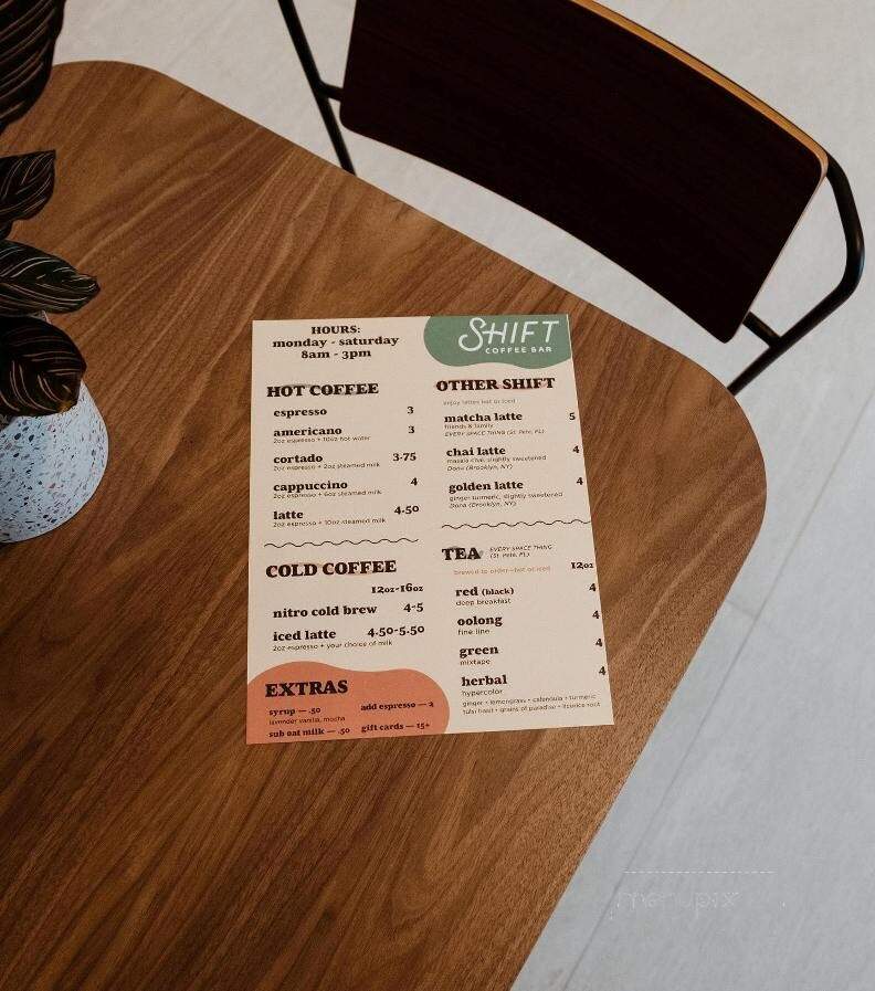 Shift Coffee Bar - Fort Myers, FL menu_pic