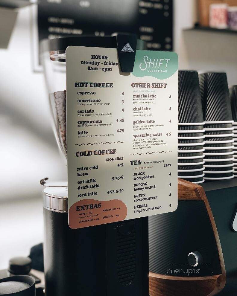 Shift Coffee Bar - Fort Myers, FL menu_pic