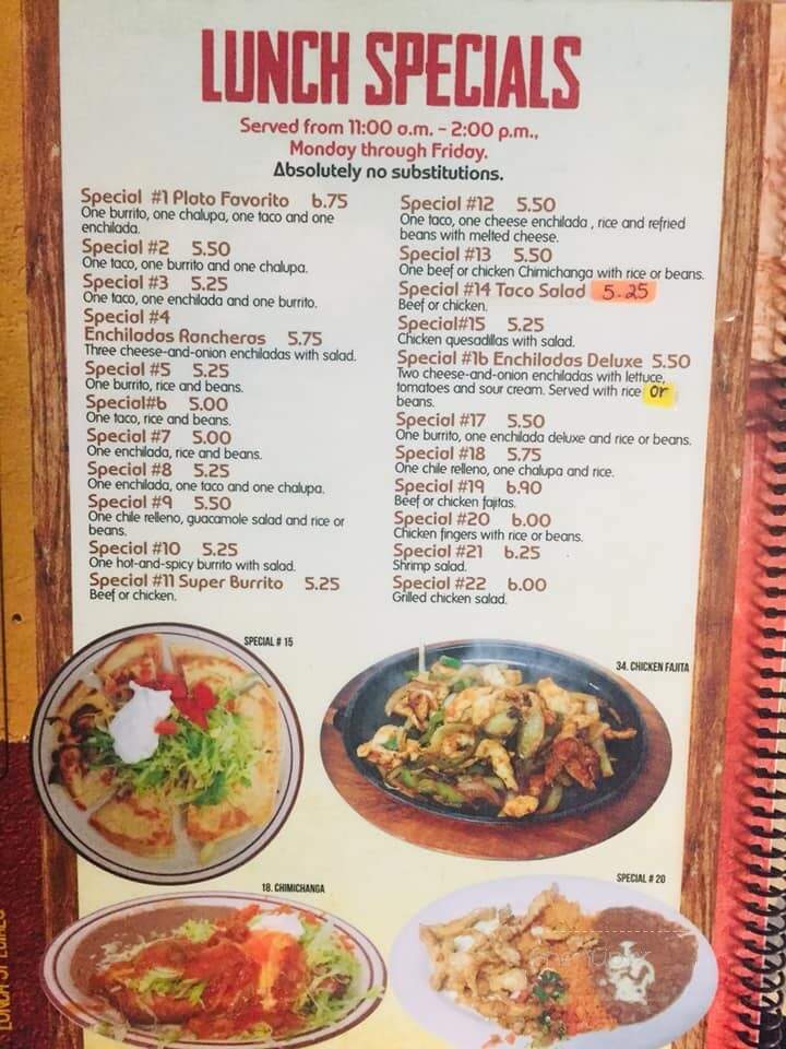 Mi Mexico - Thomasville, AL menu_pic