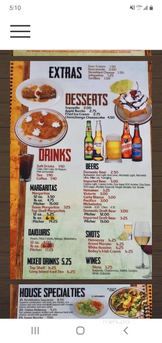 Mi Mexico - Thomasville, AL menu_pic