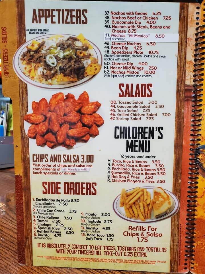 Mi Mexico - Thomasville, AL menu_pic