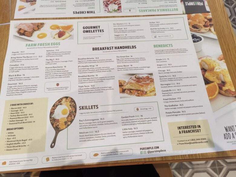 Pur & Simple - Mississauga, ON menu_pic