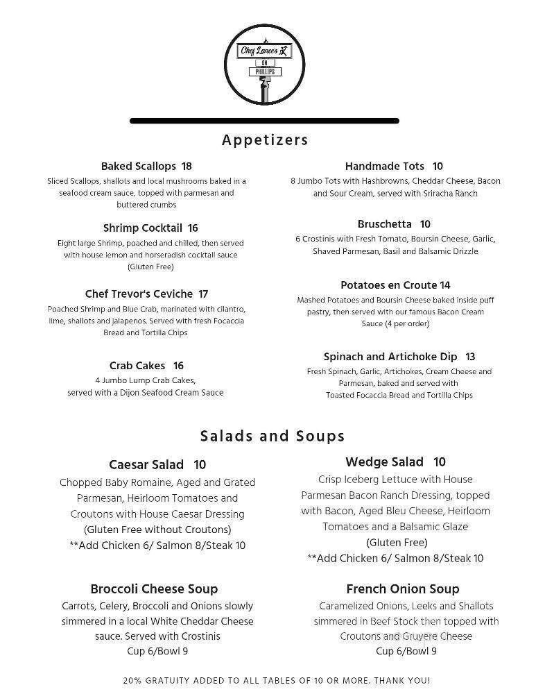 Chef Lance's On Phillips - Sioux Falls, SD menu_pic