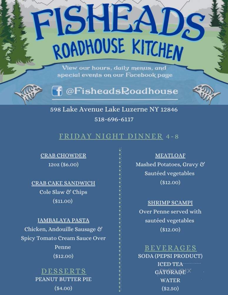 Fisheads Roadhouse Kitchen - Lake Luzerne, NY
