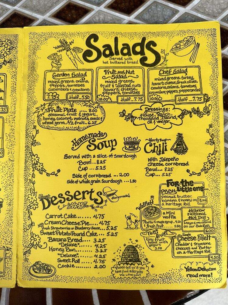 Yellow Deli - Arcadia, FL menu_pic