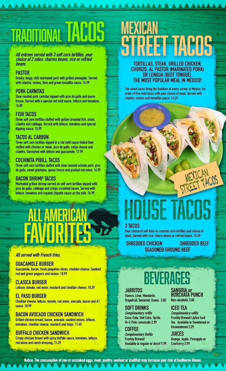 Torito's Mexican Restaurant - Danvers, MA menu_pic