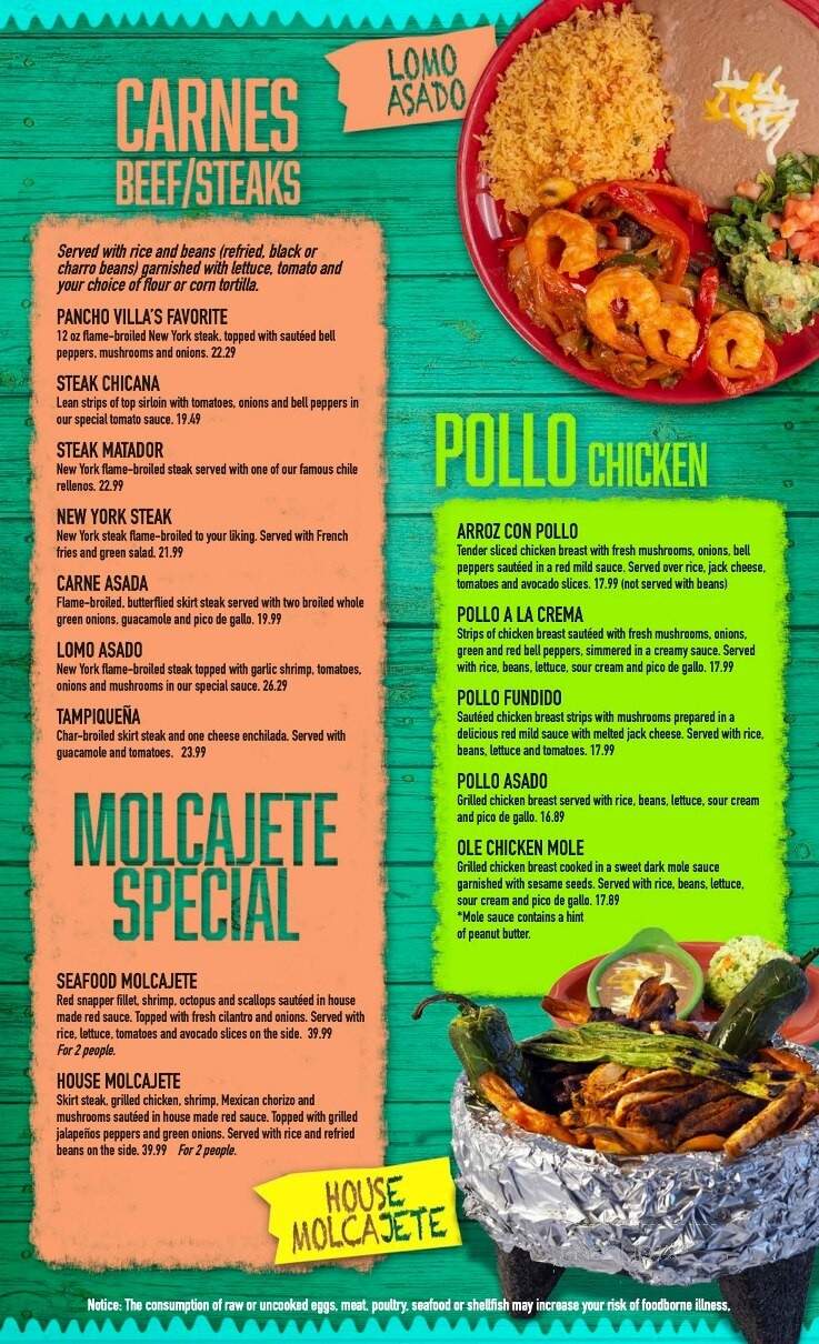 Torito's Mexican Restaurant - Danvers, MA menu_pic