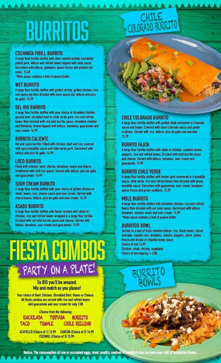 Torito's Mexican Restaurant - Danvers, MA menu_pic