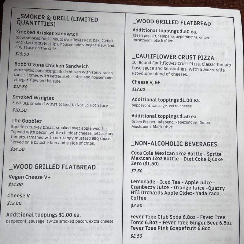 Missing Mountain Brewing - Cuyahoga Falls, OH menu_pic