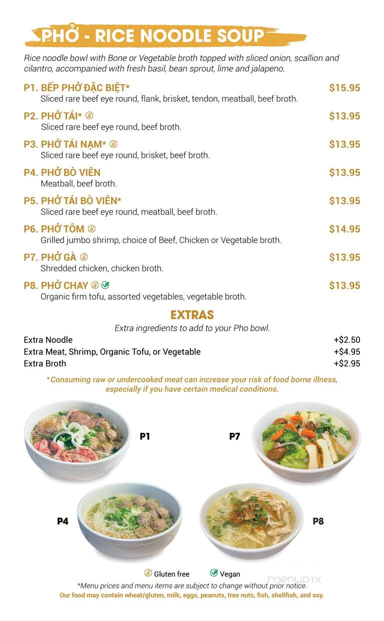 Bep Vietnamese Kitchen - Holly Springs, NC menu_pic