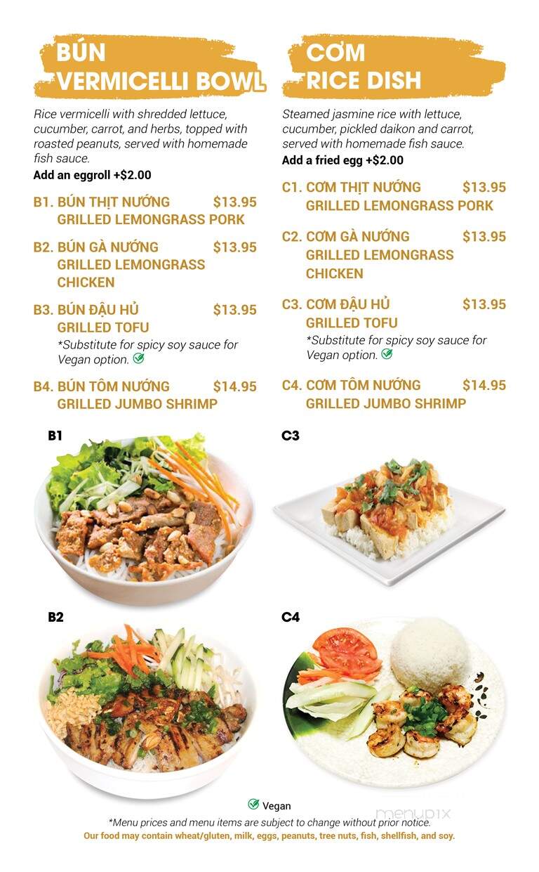 Bep Vietnamese Kitchen - Holly Springs, NC menu_pic