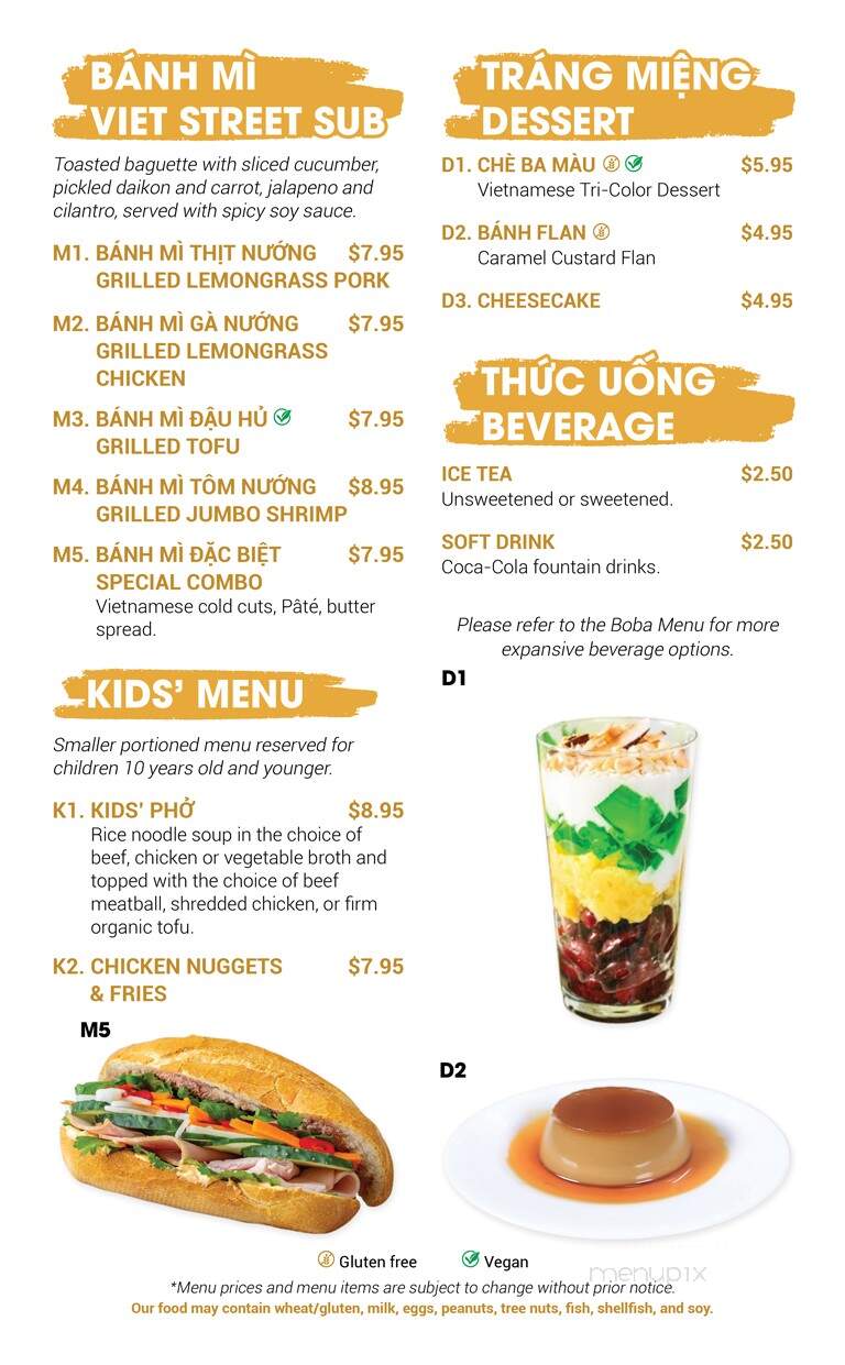 Bep Vietnamese Kitchen - Holly Springs, NC menu_pic